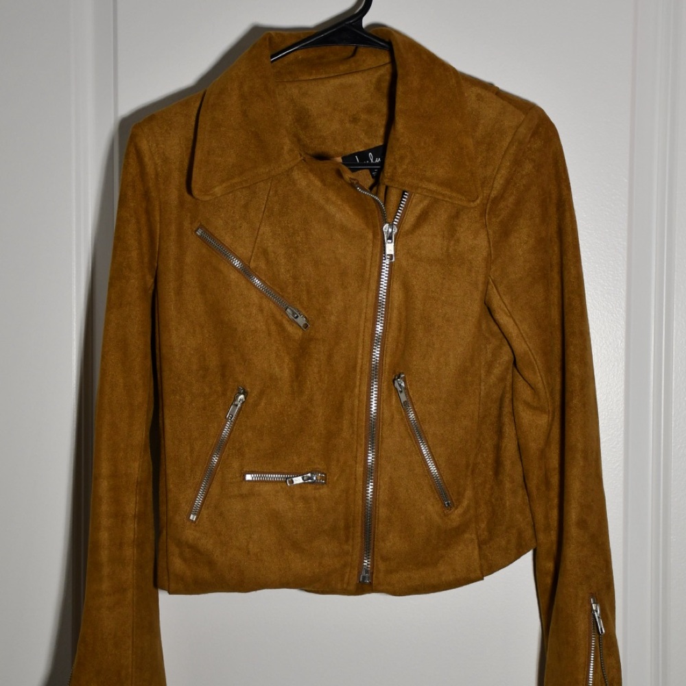 Lulu's Brown Suede Leather Jacket